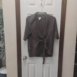 Worthington Chocolate Tie-Front Cardigan